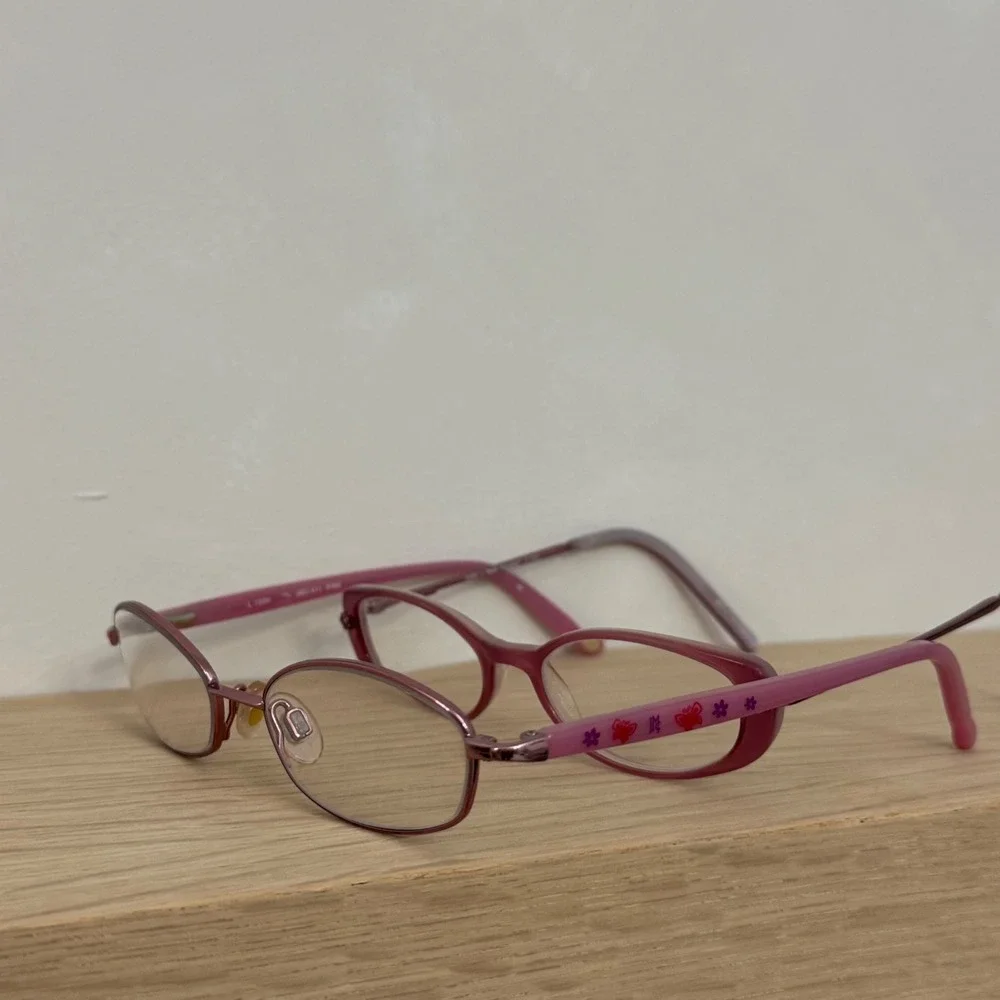 Jessica Mcclintock kids‎ vision glasses pink 130mm RL Kenmark Set Of 2